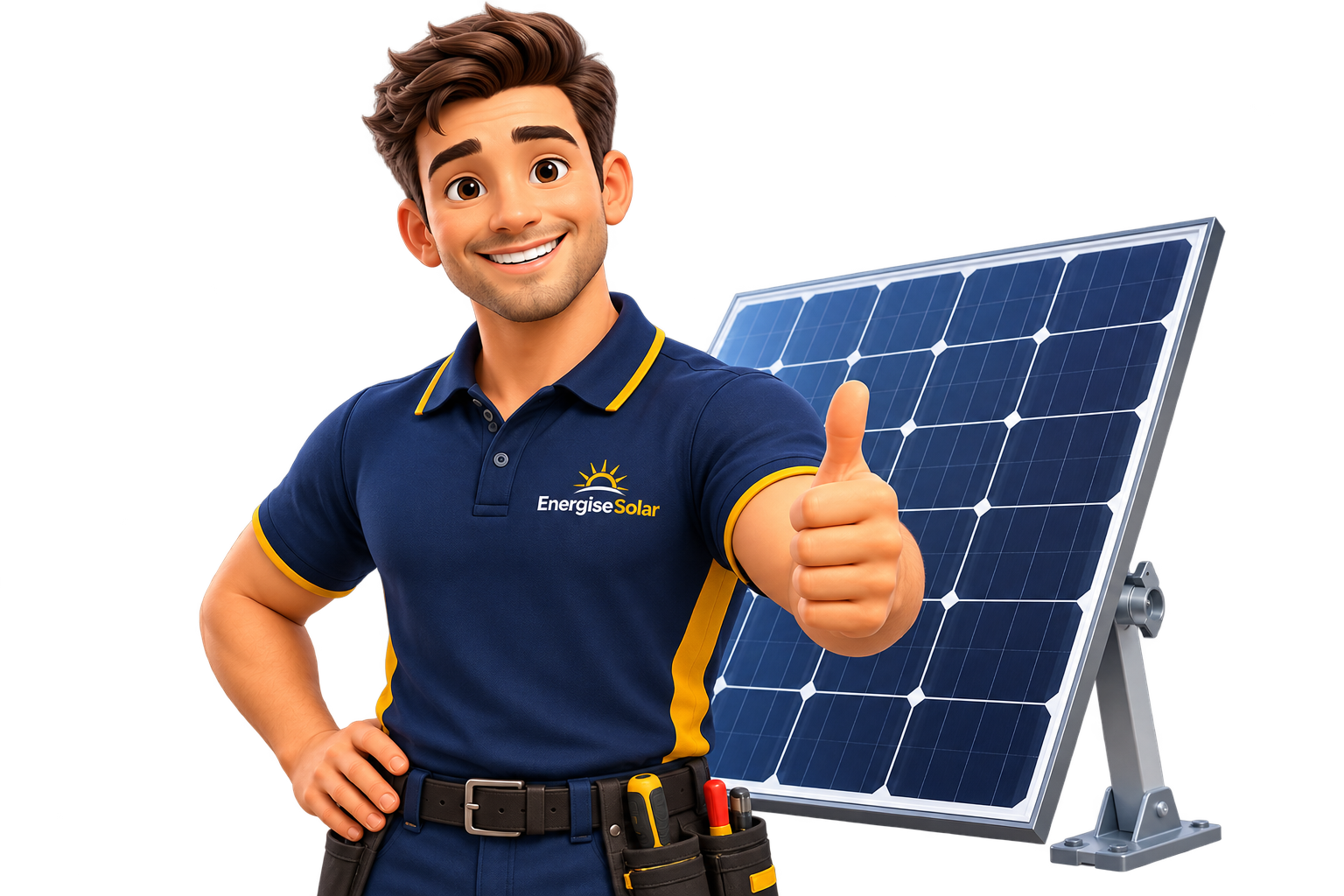 Energise Solar installer fitting rooftop solar panels
